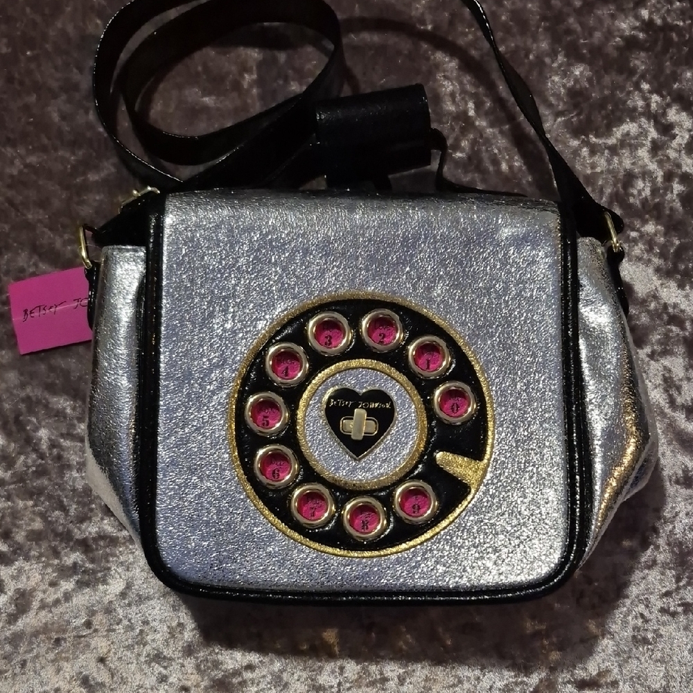 NEW NWT Betsev Johnson Hotline Retro Phone crossbody bag